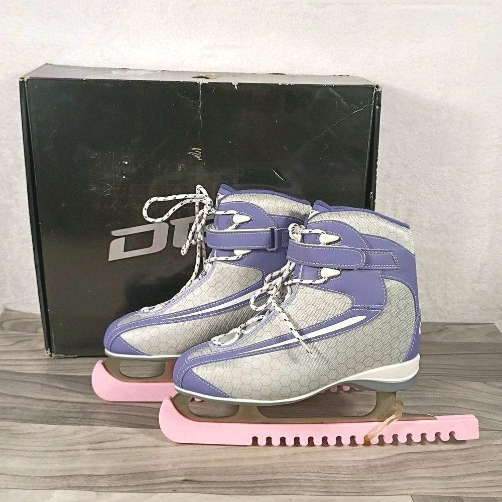 DBX Acceleration Figure Ice Skates Women's Size 6 Purple and‎ Gray